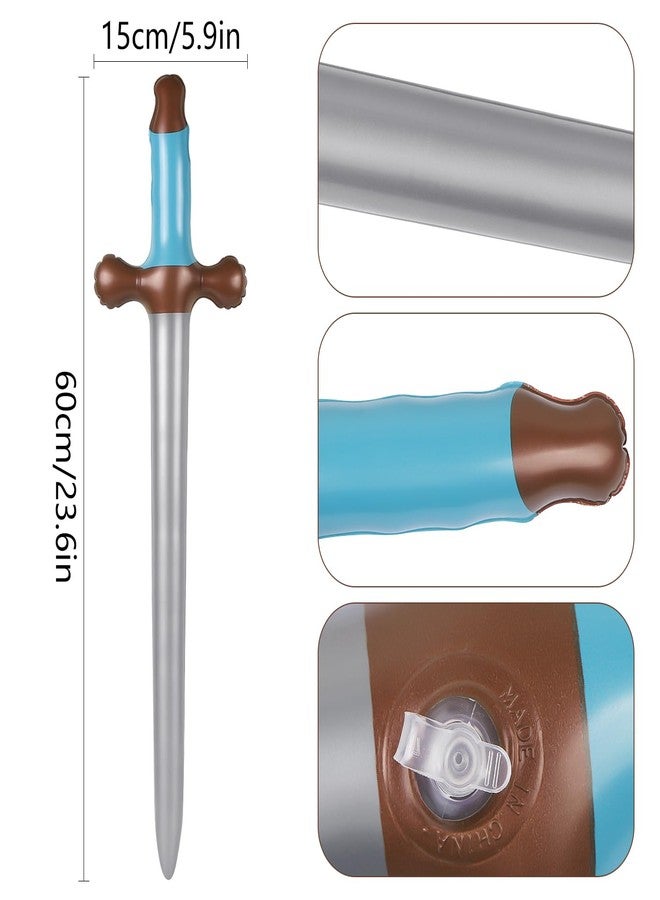 EVERMARKET 9 Pcs Inflatable Swords Inflatable Pirates Sword Pirate Party Favors for Birthday Swimming Pool Party Cosplay Halloween Costume Accessories Stage Props, 24 Inch - Image 2